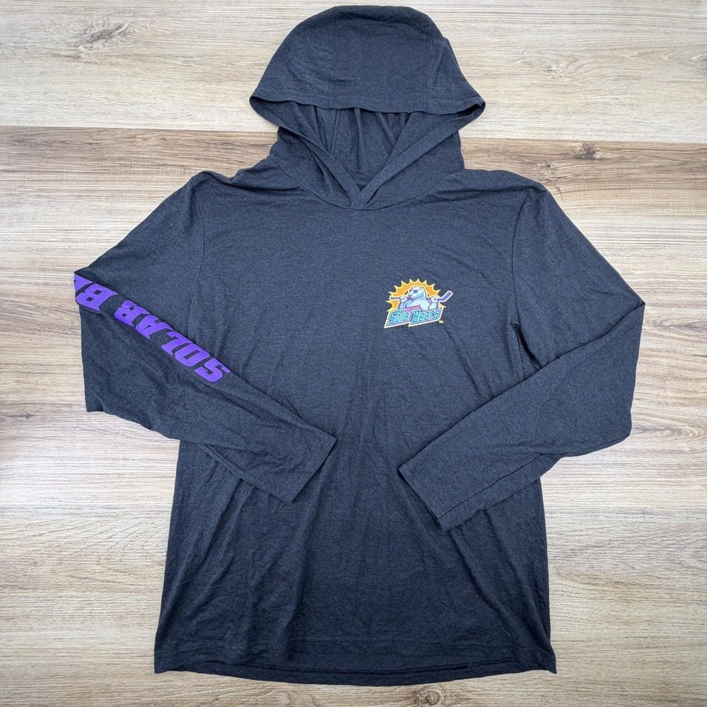 Orlando Solar Bears DIST RICT Hoodie Mens Size Large Hockey Team Issued Black